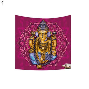 Tapiserija 59x51 palčni Indija Slon Bog Ganesh Joga Visi Tapiserija Doma Dekoracijo Darilo