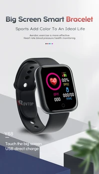 Bluetooth Smart Watch 2020 Moški Ženske Šport Smartwatch Srčnega utripa, Krvnega Tlaka Tracker Fitnes Zapestnica pametno gledati Y68