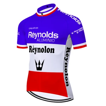 Ekipa Reynolds kolesarski dres retro poletje quick dry dihanje kolo majica kratek rokav maillot ciclismo hombre verano