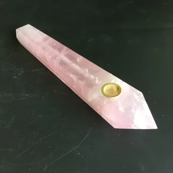 Dolgo velikost Naravnih Rose quartz kristal, kamen, Rožnati gemstone pip