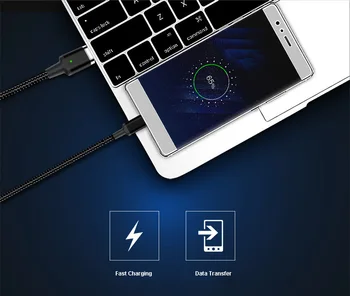 5A(Max) Magnetni TIP-C Kabel PD Hitro Polnjenje USB-C Podatkovni Kabel Za Macbook SAMSUNG S9 S10+ Opomba 8 HUAWEI XIAOMI QC3.0 Polnilnik