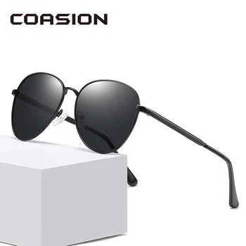 COASION Mačka Oči, sončna Očala Ženske Polarizirana Ocean Roza Objektiv Modne Dame sončna Očala Kovinski Okvir Oculos de sol Feminino CA1278