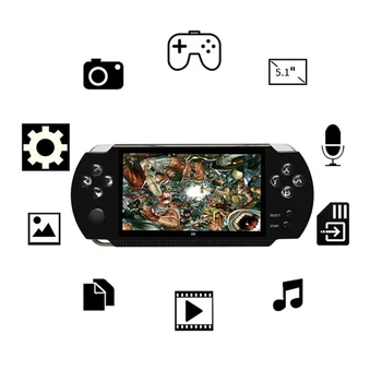 X9 5.1 Palčni Ročno Igralno Konzolo, 8GB Igra Video Predvajalnik Vgrajen 300 Iger, Ročni Retro Konzole za Otroke Odrasle