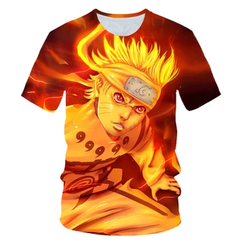 Moda Japonski Anime Naruto Natisnjeni Otroci majice Otroci Moda Poletni O-Vratu Tees Fantje/Dekleta Mehko Vrhovi Otroška Oblačila
