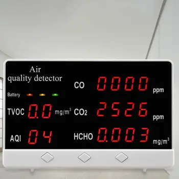 Digitalni Zaprtih prostorih/na Prostem CO/HCHO/TVOC Tester CO2 Meter Kakovosti Zraka Zaslonu Detektorja Večnamensko Gospodinjski Plinski Analizator
