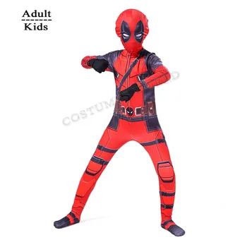 Prikrivanje Deadpool Otroški Kostum Za Odrasle Cosplay Halloween Superheroj Smrti Natakar Odraslih Storitev Leotard Anime Meči Dodatki