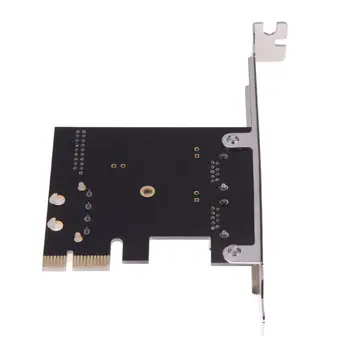 USB3.0 PCI-E Širitev Sim Adapter za Zunanji 2 Vrata USB3.0 Hub Notranji 19pin Glave PCIe Kartico 4pin IDE Priključek za Napajanje Vroče Prodaje
