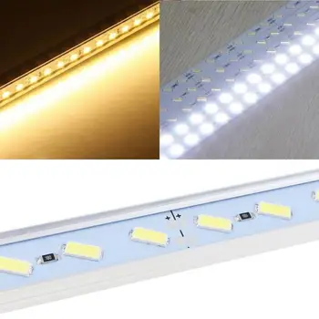 LED Toga Trak Svetlobe 50 cm 12V 36 SMD 7020 U Obliko Bela Aluminij Zlitine Lupini Kabinet Svetilka Bar