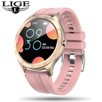 LIGE LED full zaslon na dotik Pametno Gledati Ženske IP67 Nepremočljiva Fitnes Tracker Srčni utrip, Krvni Tlak Monitor Šport smartwatch