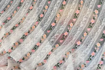 1 metrov/veliko 1.3 metrov široko francoski Cvet vezenje til tkanine, čipke stranki poroka obleke čipke tkanine DIY tkanine, oblačila, tkanine