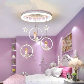 Nov Prihod Risanka LED Obesek Luči z Princesa Lutka Za Dekleta Spalnica Roza Vzmetenje Otroci svetlobna telesa