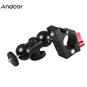 Andoer 25 mm Palica Objemka w/ Izražanju Trenja Roko Monitor Gori s Nit Dvojno Ballhead za Ročno Gimbal Stabilizator