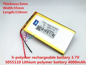 3,7 V litij-polimer baterija 4000 mah veliko zmogljivosti PDA tablični RAČUNALNIK MID 5055110