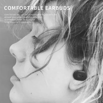 Bluetooth 5.0 TWS Brezžične Slušalke za Zmanjšanje Hrupa Stereo in-ear Slušalke Šport Headseat TWS Modri zob Čepkov