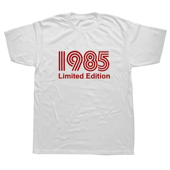 1985 Limited Edition Smešno Grafični T-Shirt Mens Poletje Slog, Moda Kratke Rokave Prevelik Ulične T Srajce