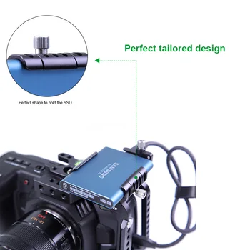 LanParte SSD imetnik Clamp nosilec za Samsung T5 SSD za BMPCC 6k 4K Kamera z USB-C Kabla Sponko