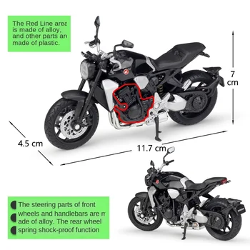 1:18 WELLY Motocikel leta 2018 HONDA CB1000R Kovinski Diecast Zlitine Model Igrače Darilo