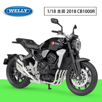 1:18 WELLY Motocikel leta 2018 HONDA CB1000R Kovinski Diecast Zlitine Model Igrače Darilo