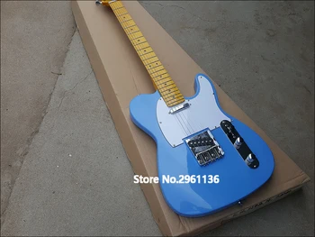 Visoka kakovost električna kitara,TL slog,Basswood telo z Javorjev vrat,modre barve,po Meri električna kitara,brezplačna dostava