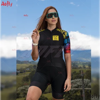 2021 Kafitt Pari Profesionalna Triatlon Kolesarski Dres Skinsuit Določa Macaquinho Ciclismo Feminino Go Pro Oblačila Jumpsuit
