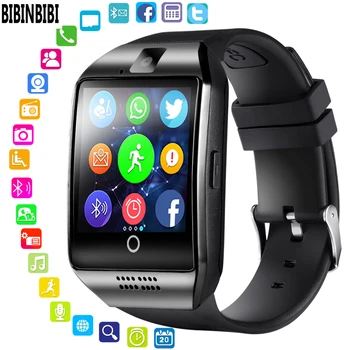 2020 Bluetooth smart watch V18 s kamero Facebook WhatsApp twitter sinhronizacija SMS smart watch podpira IOS Android KARTICE TF Kartica