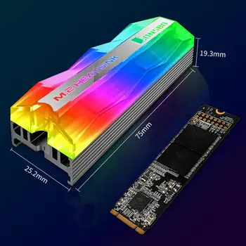 Jonsbo M. 2-2 SSD Heatsink 5V 3Pin ARGB NVME NGFF M. 2 2280 SSD Solid State Trdi Disk sklop hladilnega telesa Radiator Hladilnik Toplotne Pad