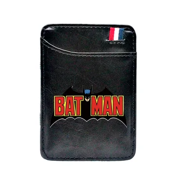 2021 prišlekov Batman Slim Usnje Moške Denarnice Čarobno blagovne Znamke Oblikovalec Moške Denarnice za Kartico sim Bifold Sponke za Denar
