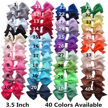40 Barv so na Voljo 3,5-Palčni Lase Lok sponke za Lase Otroci Dekleta Hairgrips Butik, pribor za lase Šoli Hairbow Srčkan Pokrivala