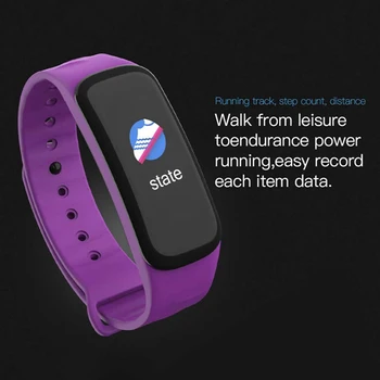 Bluetooth Watch Barvni Zaslon Nepremočljiva Smart Band Srčni Utrip, Krvni Tlak Moniter Zapestnica Manžeta