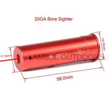 20GA 20 mm, Rdeč Laserski Izvrtino Pogled 20 MERILNIK Kartuše Pištolo Boresighter Taktično Strel Lovska Optika Sighter Področje uporabe