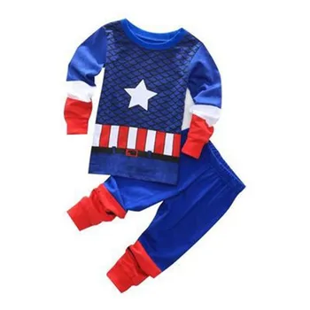 Novo Maščevalec Otroci Pižame Baby Fantje Oblačila Dekle Sleepwear Otrok, Določa Zahodu Kavboj Pižame Superman Toddle Oblačila