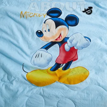 Mickey mouse tanko odejo disney 3d Cartoon poletje poliester odeja kritje otrok spalnica dekor mehko odejo otroci bedspread modra