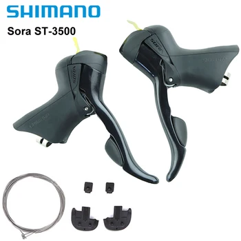 Shimano SORA ST-3500 Premik Ročice Zavore 2x9 Hitrost Levo / Desno / Par 3500 Preklopniki Pobud w/ Original Shift Kabli