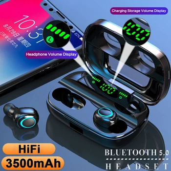 TWS S11 Bluetooth Brezžične Slušalke 3500mAh LED Zaslon IPX5 Touch Kontrole Šport za Zmanjšanje Hrupa, HIFI Stereo Čepkov za Slušalke