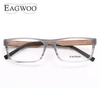 Ebony Lesena Očala Lesa Recept Optični Okvir Človek Polno Platišča Spectacel Moda Kratkovidnost Očala Z Pomladi Tempelj