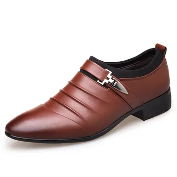 Obleko, Čevlje, Modno Poslovanja Zadeve Design Oxford Poročni Čevlji pointy toe kritje moški čevlji PU Usnja Mens Formalno Čevlji 99781