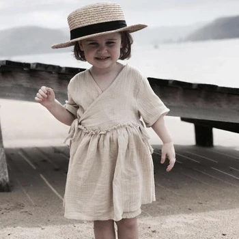 2020 Novo Poletje Baby Dekleta Obleke Evropske Ameriki Malčka Otroci Dekle Obleko Priložnostne Perilo Oblačila Ruffles Sladko Princesa Obleko