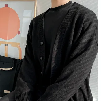 IEFB korejski beloprsi singl v ovratnik kintted jopico pulover moške vrhnja oblačila trendy čeden moški pletenine jeseni, pozimi 9Y4499