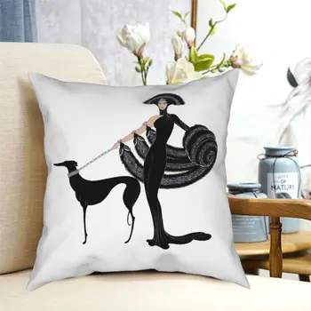 Art Deco Vrgel Blazino Kritje Blazinic za Kavč Hrt Whippet Sighthound Pes Super Pillowcover Doma Dekor