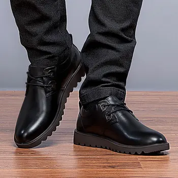 Pravega Usnja Čevlji Moški čipke oxfords Mehko Usnje Krava Moških Priložnostne Čevlji 2020 Nov Moški zračna Obutev Črno Rjave čevlji