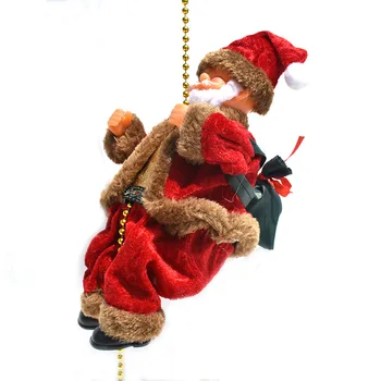 Nova električna Santa Plezanje Lutka glasbe Santa Ustvarjalnih Otrok darilo plezalna vrv Božični Igrače za Otroke Okraski Otroci Igrače