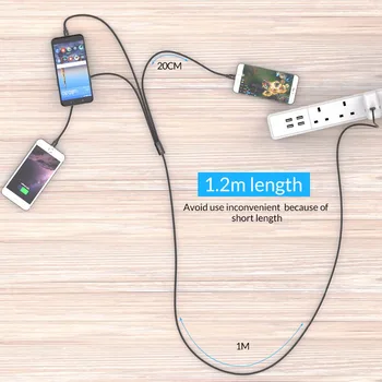ORICO Micro za Razsvetljavo tip c Kabel USB 3 v 1 Android Polnilnik, Kabel za iPhone 7 6 6sSamsung Xiaomi hitro polnjenje 3A