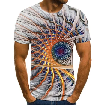 2020 novi tridimenzionalni grafični T-shirt za moške priložnostne vrhovi zabavno 3D moška T-shirt poletnih O-neck majica plus velikost ulične
