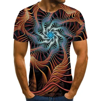 2020 novi tridimenzionalni grafični T-shirt za moške priložnostne vrhovi zabavno 3D moška T-shirt poletnih O-neck majica plus velikost ulične