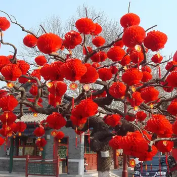 Behogar 20PCS 18 cm Nepremočljiva Srečo Papirja Rdeče Luči za Kitajsko Novo Leto Spomladi Festival Stranka Praznovanje Doma Dekor