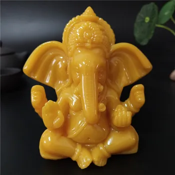 Ganesha Kip Bude Slon Bog Kiparstvo umetnih Jade Kamen Smolo Obrti Doma Vrt Vaza Dekoracijo Kipi Bude,
