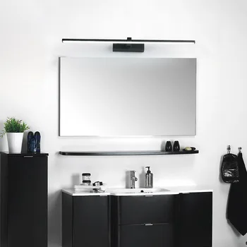 QLTEG dolgo Črno/Belo (Za 0,4-1,2 M Sodobni LED Ogledalo Luči Anti-fog LED Kopalnica luči toaletno mizico/wc/kopalnica ogledalo lučka