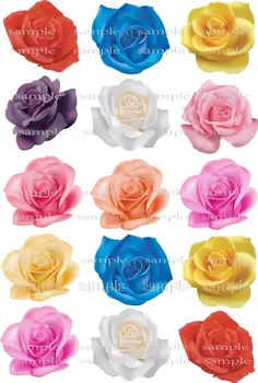 15 Velika Pravi Rose Užitni Torto Pokrivalo Rezin Rižev Papir za Poročna Torta Dekoracijo Cupcake Piškotek Pokrivalo Rojstni dan Darilo Dekor