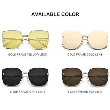 HEPIDEM Rimless sončna Očala Ženske 2020 Luksuzne blagovne Znamke, Modni visokokakovostnega Legiranega Kvadratnih sončna Očala za Moške z Najlon Objektiv 5015