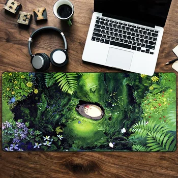 Gaming Mousepad Računalnik Padmouse 900x400mm Velike Miško, Tipke Tipkovnice Mat za Božično Darilo za Fante Totoro